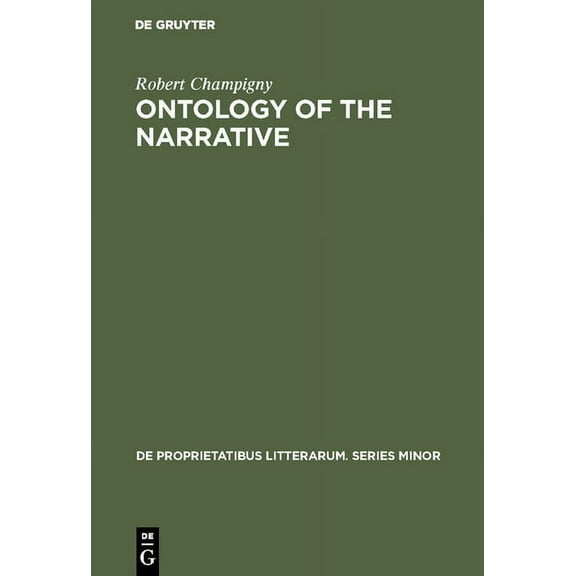 de Proprietatibus Litterarum. Series Min Ontology of the Narrative: An Analysis, Book 12, (Hardcover)