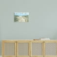 thumbnail image 2 of Ocean Shore Beach Boardwalk Coastal Painting Unframed Art Print Wall Art, 2 of 6