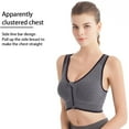 thumbnail image 3 of Top de fitness Minnieouse sujetador deportivo push-up con cremallera gris L, 3 of 6