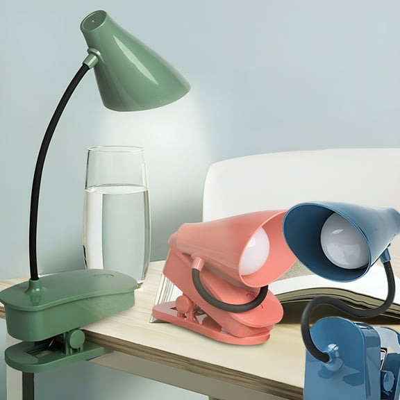 HIBIBUD Clip on lamp for Bed Headboard with Clamp for Reading,Small Clip on Light for Desk or Bedside,Flexible Gooseneck Small Clamp Light