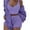 Loungewear-Blue, variant on Plus Size Pajamas for Women Set Fuzzy Fleece Hooded Open Front Cardigan V Neck Crop Tank Tops and Sherpa Shorts Comfy Elastic Waist Drawstring Shorts 3 Piece Outfits