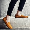 thumbnail image 5 of Suede Leather Men Casual Shoes Loafers Leather Driving Moccasins Slip on Shoes, 5 of 5