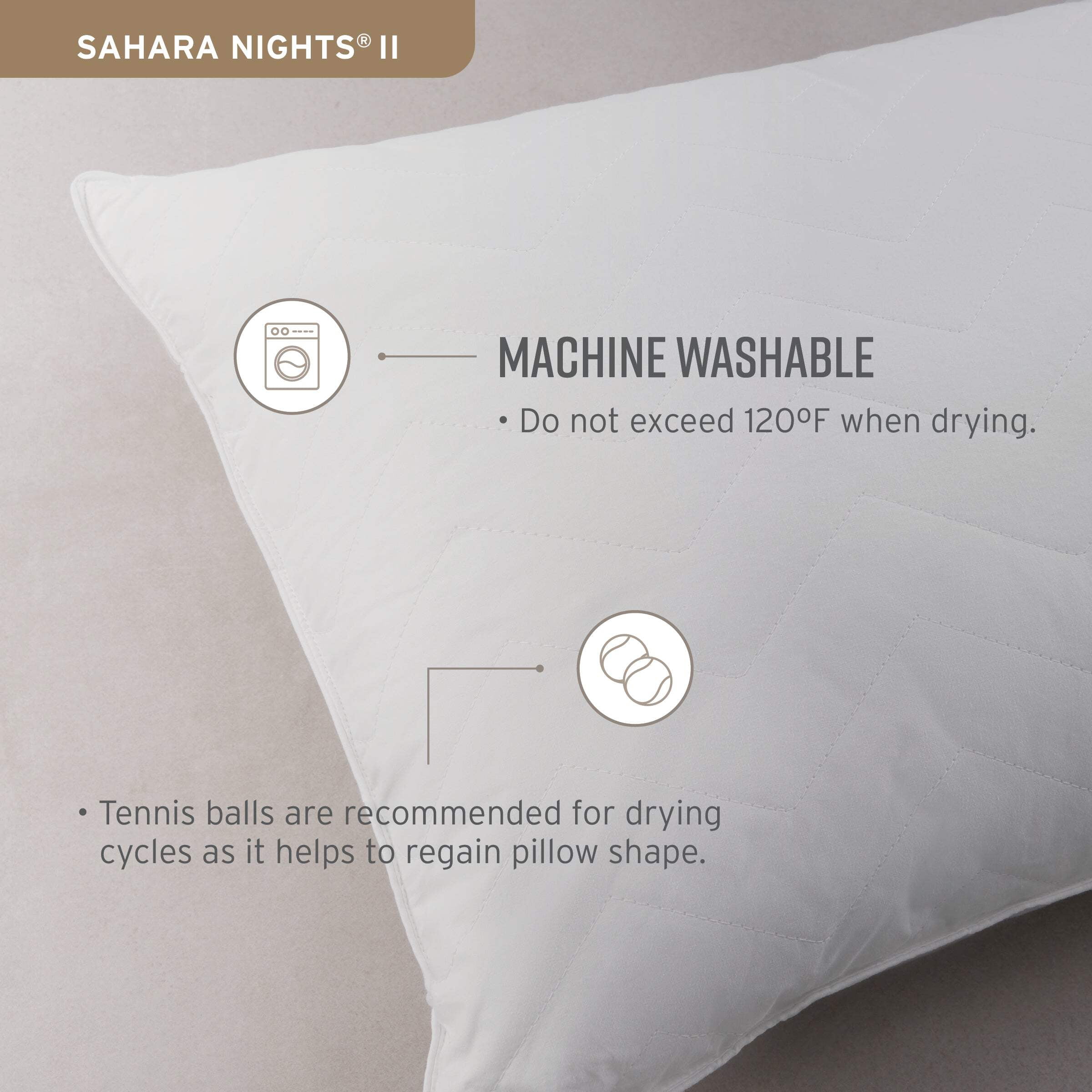 Hotel Sahara Nights II Pillow | Side Sleeper, Soft | Washable | 20x26