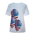 thumbnail image 4 of USSUMA Summer Tops For Women 2022 Trendy Women's Trendy Shirts Tops Printe Casual Loose Fit Tee Shirts Blouse Print Round-neck Shirt Female Tops, 4 of 4