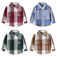 thumbnail image 3 of GYRATEDREAM Toddler Baby Boys Girls Plaid Flannel Shirt Jacket Kids Long Sleeve Lapel Button Down Shirts Fur-Lined Coat Children Lightweight Tops Outwear Clothes Red for 6 Months-14 Years, 3 of 3