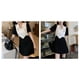 thumbnail image 2 of Vestido de manga corta, cuello vuelto, cremallera frontal, ajustado, bloque de color, vestido corto de moda para el verano, 2 of 8