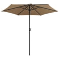 thumbnail image 7 of vidaXL Garden Parasol Taupe Polyester Standard Garden Parasol Round, 7 of 7