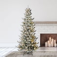 thumbnail image 4 of Home Heritage Natural Pine 7' Flocked Pre-Lit Artificial Christmas Tree, 4 of 8