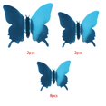 thumbnail image 2 of Wosthever Pegatinas de insectos Calcomanías de espejo decorativas Pegatinas de pared 3D de plástico para oficina en casa, azul, 12 piezas Decoración del hogar Azul 12 piezas, 2 of 6