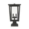 thumbnail image 2 of 2 Light Outdoor Post Mount Lantern In Craftsman Style 11.25 Inches Wide By 20.75 Inches High-Oil Rubbed Bronze Finish Z-Lite 571Phbs-Sqpm-Orb, 2 of 5