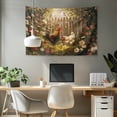 thumbnail image 2 of SEANATIVE Chicken Floral Garden Tapestry Small Wall Tapestry for Bedroom Wall Tapestry for Bedroom Mini Tapestry Kitchen Decor Aesthetic Tapestries for Window Classroom, 2 of 6