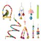 thumbnail image 1 of Uds. De cascabeles colgantes para pájaros, cadena de cuentas de madera, escalera giratoria, varilla esmerilada, accesorio para morder y masticar loros, 1 of 5