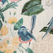 Mainstays Decorative Embroidered Bird Floral 18” x 18” Throw Pillow, Multi-Color