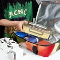 thumbnail image 6 of Peach Insulated Double Layered Lunch Bag with Two Compartments, Large Capacity 7.1x11.4x16.1 Inches, Handheld Meal Bag for Men and Women, 6 of 6