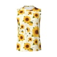 thumbnail image 6 of Lsque European-style Pattern Sunflower A Print Men's Cotton Blend Sleeveless Muscle Shirts (S-3XL)- Moisture Wicking, Odor Protection, UPF 30+,X-Large, 6 of 8