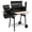 C-Black, variant on GZXS Charcoal Grill with Folding Side Table and Wheels, Rolling BBQ Grill with Removable Ash Tray, Temperatures and Bottom Shelf for Outdoor Patio Backyard, Black