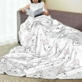 thumbnail image 6 of Fuzoiu Heart Rabbit Print Ultra-Soft Micro Fleece Blanket,All Seasons Flannel Throw, Lightweight Blanket for Bed, Sofa, Couch, Movie Night, Camping, and Travel-60"x50", 6 of 7