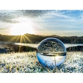 DFGDFG Photography Glass Crystal Ball 80mm 100mm Sphere Photography Photo  Shooting Props Lens Clear Round Artificial Ball Decor Gift (Color : Green