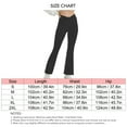 thumbnail image 4 of Pantalones largos de cintura alta para mujer, pantalones largos con bolsillo interior de Color puro, pantalones con fondo de campana para uso diario, negro XXL, 4 of 4