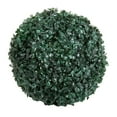 Pure Garden 11Inch Artificial Boxwood Topiary Ball with Solar LED