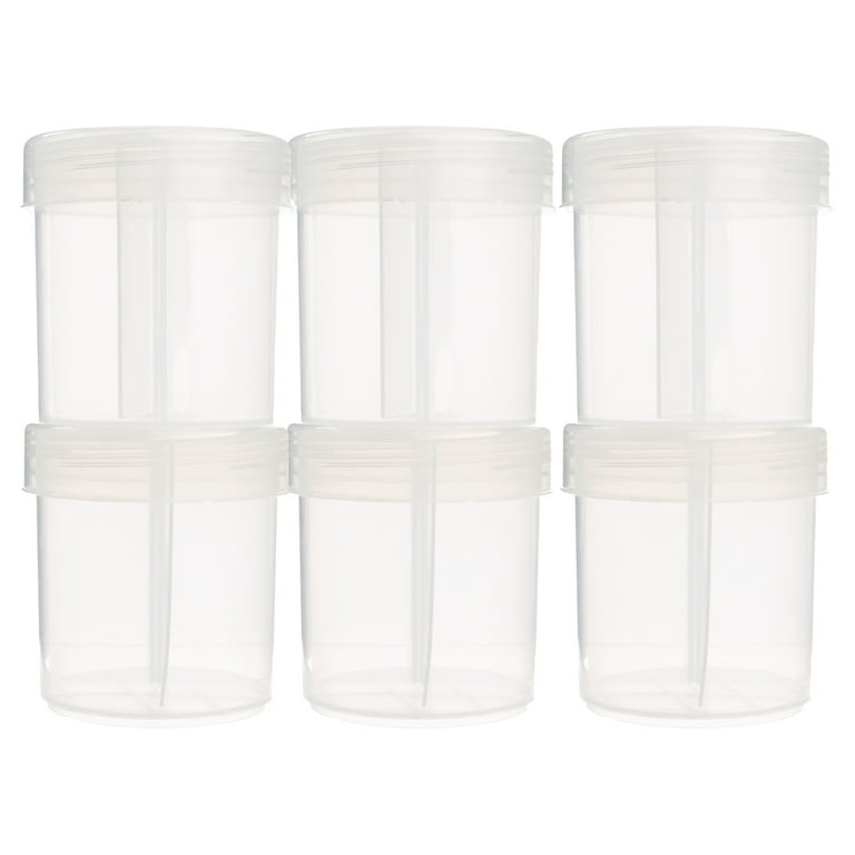 Advantus (6 Pack) 20oz Plastic Storage Containers With Dividers Lids Craft  Desk Jewelry Organizer 