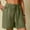 Army Green, variant on Womens Shorts Linen Shorts Solid Color Comfortable Elastic Wide Leg Casual Shorts Womens Casual Shorts