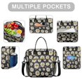 thumbnail image 2 of OBREWU Black Sunflower Womens Lunch Box for Work,Insulated Large Black Sunflower Lunch Bag for Women,Loncheras Para Mujer,Leakproof Adult Lunch Bag for Work,Beach,Travel,Picnic,Camping, 2 of 7