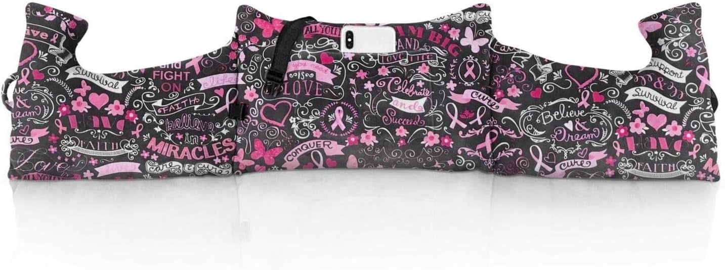Mastectomy Pillow - Post Surgery Pillow,Breast Pillow with Pocket for Heart Pillow for Recovery Breast Reduction & Aaugmentation Patients Seatbelt Protection-Surgery Pillow Breast Cancer Gift