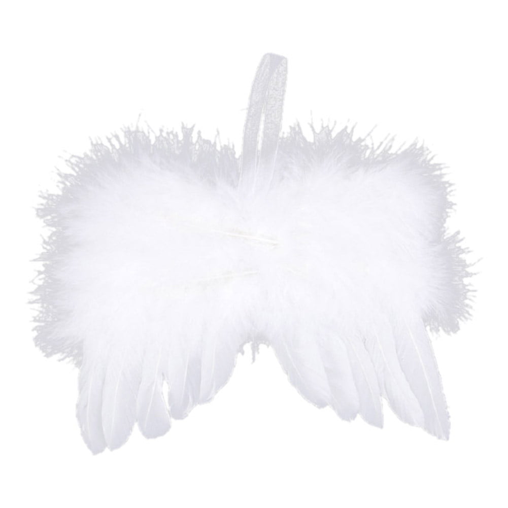 Infant Newborn Boy Girl Fairy Feather Pure white Angel Decor FT 
