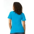 thumbnail image 2 of Gildan Softstyle Women's Pique Short Sleeve Polo Shirt GR648 in Sapphire, 2XL, 2 of 5