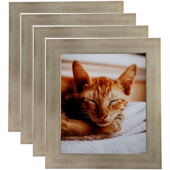 ArtToFrames 8" x 14" Muted Prosecco Gold Picture Frame, 8.5x14 inch Gold MDF Poster Frame (WOM-4678), 4 Pack