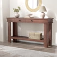 thumbnail image 2 of Yiwa 54-Inch Wooden Sofa Table Behind Couch, Rectangular Entryway Console with Drawers & Open Storage Shelf for Farmhouse Hallway/Foyer, 2 of 8