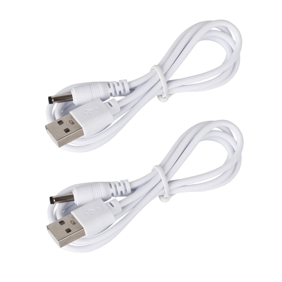 2 Packs 5 FT Charger Cable for Flawless Pedi Finishing Touch, Compatible with Finishing Touch Flawless Electric Foot Callus Remover, USB to DC Barrel Cable for Flawless Pedicure Tool Pedicure Wand