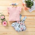 thumbnail image 2 of Vedolay Girls Outfits Girl's Two Piece Outfits Graphic Print Sleeveless Tank Top and Shorts Set,Pink 0-6 Months, 2 of 5