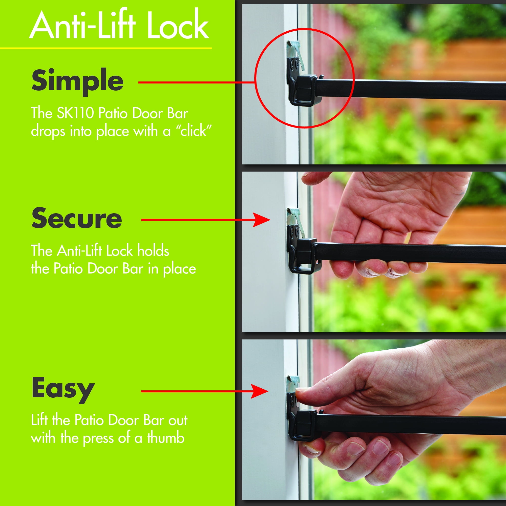 Ideal Patio Door Security Bar Walmart Com