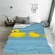 thumbnail image 5 of Balery Cute Ducky Manta de Felpa Suave y Acogedora – Cobija de Franela Aterciopelada para Cama, Lavable y Cálida para Sofá, Mascotas, Transpirable-50"x40", 5 of 7