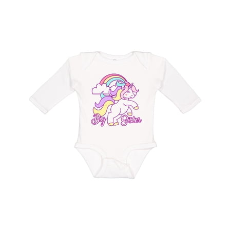 Inktastic Big Sister Unicorn Girls Long Sleeve Baby Bodysuit
