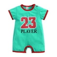 thumbnail image 3 of Toddler Kids Girls Boys Letter Rompers Short Sleeve Baby Basketball Themed Sports Clothes Football Shirts Jumpsuit Cute Outfits 0-3 Months, 3 of 3