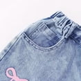 thumbnail image 6 of JLMSPLWG Girls Bowknot Print Washed Jeans Bootcut Denim Pants for Kids Cute High Waist Pants Streetwear Tween Girls Solid Color Wide Leg Denim Jeans Toddler Girl Clothes, 6 of 7