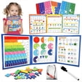 thumbnail image 1 of Libro de demostración de fracciones magnéticas, juego de fichas y círculos de fracciones magnéticas, materiales didácticos para primaria, materiales didácticos Montessori para aprender fracciones, rom, 1 of 8