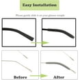 thumbnail image 6 of Silicone Glasses End Tip Grips, Anti-Slip Eyeglass Ear Sock Pieces Tube Sleeve, Silicone Elastic Comfort Eyeglasses Retainer For Thin Temples(6 Pairs,Black&White), 6 of 8