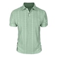 thumbnail image 7 of Timoontee Men's Short Sleeve Basic T Shirt Breathable Fabric Moisture Wicking Lapel Collar V Neck For Daily Green M, 7 of 7
