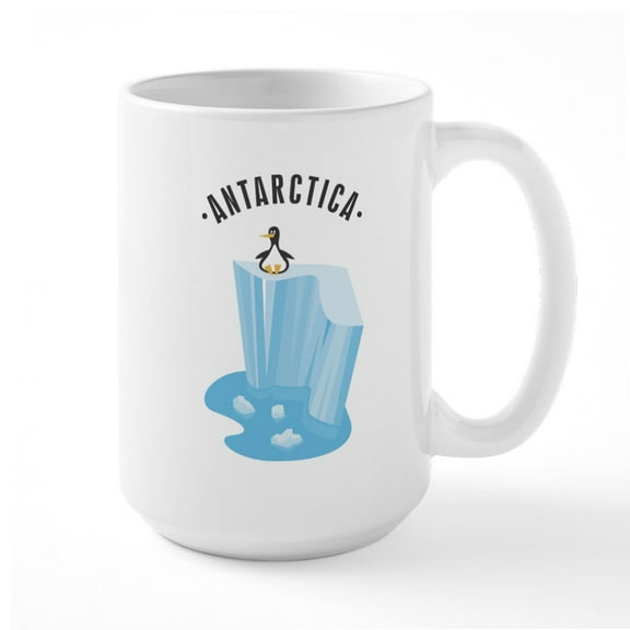 CafePress - Antarctica Large Mug - 15 oz Ceramic Large White Novelty Mug