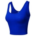 thumbnail image 3 of FashionOutfit Women's Junior Sized Basic Solid Sleeveless Crop Tank Top, 3 of 5