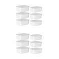thumbnail image 2 of Toystoory Recipiente de plástico de alimentaria con tapa transparente - Seguridad y frescura Contenedor de alimentos que ahorra espacio Blanco 6 Blanco 6 piezas 2Conjunto, 2 of 6