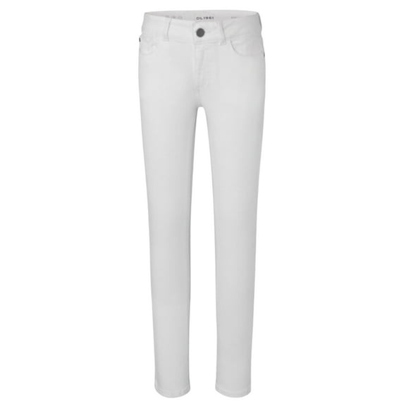 DL1961 Women's Chloe Mid Rise Instasculpt Skinny Jeans Snow, 10