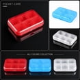 thumbnail image 2 of Pill Organizer 6 Compartment Red Plastic Portable Case for Travel and Purse, 2 of 4
