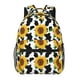 thumbnail image 1 of Disketp Cute Cow Print Sunflower B Mochila Estampada para Hombre y Mujer – Mochila Ligera Clásica con Múltiples Bolsillos para Universidad, Trabajo y Viajes-One Size, 1 of 5