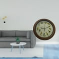 thumbnail image 2 of Reloj de pared con estatua de hoja, obra decorativa, canto de pájaros, alarma, hierro, madera, vidrio, escultura minimalista, adecuado para sala de es, 2 of 7