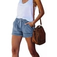 thumbnail image 1 of Shorts Mujer Cortos Vaqueros Informales De Talle Medio, 1 of 6